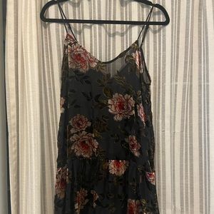 Sheer velvet slip dress